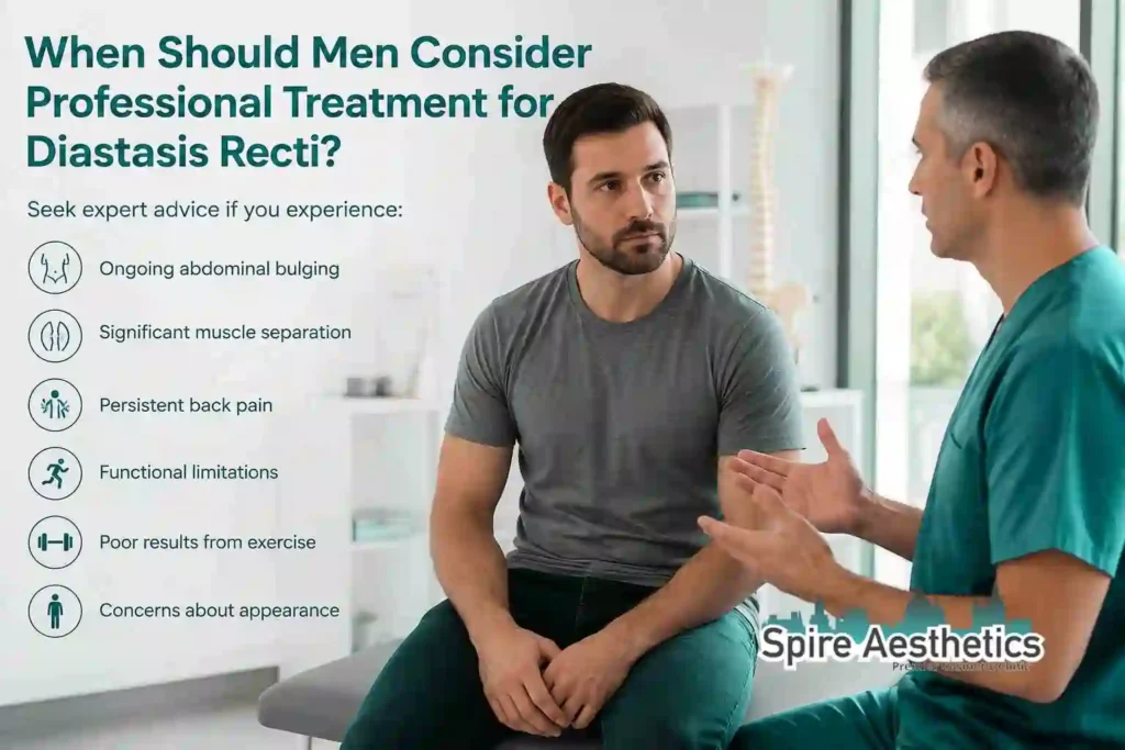 When Should Men Consider Professional Treatment for Diastasis Recti Wantage?